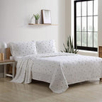 Eddie Bauer - Flannel Sheets Full Size, Anti-Pilling & Wrinkle Resistant Cotton, Touchably Soft for All-Season Comfort - Bed Sheets with Matching Pillowcases & Fitted Sheet (Ski Slope White)