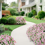 Ouddy Decor 24 Bundles Artificial Flowers for Outdoors Fake Silk Flowers UV Resistant Faux Plastic Plants for Spring Summer Garden Porch Window Box Table Vase Home Indoor Outdoor Decoration, Pink