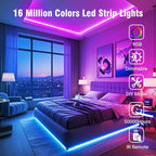 VOLIVO Led Strip Lights 130ft 24V,Bluetooth RGB App Controlled Led Light Strip Music Sync, Color Changing Lighting for Bedroom, Home Decor