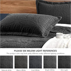 Love's cabin California King Size Quilt Bedding Set Black Bedspreads - Cal King Summer Lightweight Bedspread Comforter - Coin Pattern Coverlet for All Season - 3 Pieces (1 Quilt, 2 Pillow Shams)