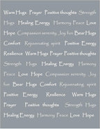 Chanasya Premium Sympathy Warm Hugs Gift Throw Blanket - Healing Gift Cancer Chemo Survivor Get Well Caring Gifts - Comfort Gift Blanket for Love Support Strength - Women Men Friend Grandpa - Gray