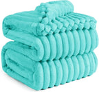 Bedsure GentleSoft Blue King Size Blanket for Bed - Cozy Soft Blankets for Women, Cute Small Fleece Throws for Girls, Birthday Gifts for Women Decor Gifts for Mom, Blue Fog, 108x90 Inches