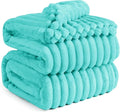 Bedsure GentleSoft Blue Queen Blanket for Bed - Cozy Soft Blankets for Women, Cute Small Fleece Throws for Girls, Birthday Gifts for Women Decor Gifts for Mom, Blue Fog, 90x90 Inches