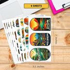 100 PCS National Park Stickers Pack – Waterproof Vinyl America Travel Decals of US Parks for Laptop, Water Bottle, Scrapbook, Car, Luggage – Gift for Kids, Teens, Adults