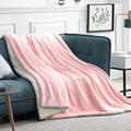 Walensee Sherpa Fleece Blanket (King Size 108”x90” Pink) Plush Throw Fuzzy Super Soft Reversible Microfiber Flannel Blankets for Couch, Bed, Sofa Ultra Luxurious Warm and Cozy for All Seasons