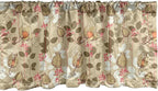 Ambesonne Autumn Window Valance Pack of 2, Seasonal Fruits and Leafs Vintage Botanical Print Soft Brown Toned Backdrop, Rod Pocket Curtain Valances for Kitchen Bedroom, 42" X 18", Sepia Multicolor