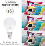 Simba Lighting LED Candelabra E12 Base G14 Small Globe 5W 40W Replacement Light Bulb (6 Pack) for Ceiling Fan, Chandelier, Vanity, Round A15 Frosted White Cover, Non-Dimmable, 4000K Natural Light