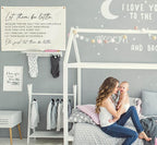 Nursery Rectangular Canvas Banner-Flag Wall Sign for Toddler Boy Girl Kid,Kindergarten Baby Room Above Crib Playroom Reading Room Bedroom Decor-Baby Shower Birthday Christmas Gift-Let Them Be Little