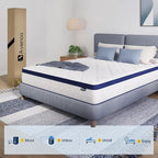 Avenco Full Size Mattress, 12 Inch Full Mattresses in a Box, Hybrid Mattresses with Comfort Foam and Pocket Coils for Pressure Relief, Motion Isolation