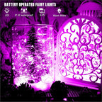 OakHaomie 6 Pack 10ft(3m) LED Starry String Lights 30 Micro LEDs on Silvery Copper Wire,2pcs CR2032 Batteries Required and Included,for DIY Wedding Christmas Centerpiece Table Decorations (Pink)