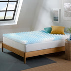 ZINUS 3 Inch Swirl Gel Cooling Memory Foam Mattress Topper, Smaller, More Convenient WonderBox Packaging, Cooling, Airflow Design, CertiPUR-US Certified, Twin