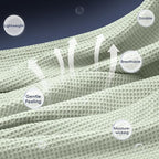 PHF 100% Cotton Waffle Weave Blanket Queen Size for Bed,Snag Proof Lightweight Breathable Moisture-Wicking Throw for Couch,Great for Layering in Cold Weather,Machine Washable, Home Decor-Sage Green