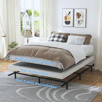 King Box Spring - 4 Inch High Profile Box Spring for King Bed, Sturdy Metal Frame Mattress Foundation, Easy Assembly, Quiet & Noise-Free