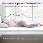 SINWEEK 3 Inch Gel Memory Foam Mattress Topper with Cooling Cover Ventilated Soft Mattress Pad, Bed Topper, CertiPUR-US Certified, Twin XL Size