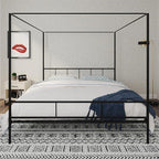Novogratz Marion Canopy Bed, King, Black