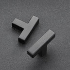 Ravinte 20 Pack Black Cabinet Pulls Single Hole Square Kitchen Cabinet Handles Matte Black Kitchen Hardware for Drawer Pulls Drawer Handles Come with Screwdriver