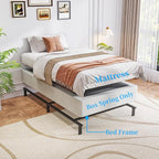 Twin Box Spring, 9 Inch Metal Twin Box Spring Only, Heavy Duty Metal Frame Mattress Foundation Support for 3000lbs, Easy Assembly, Noise Free, Non Slip