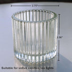 VOHO Clear Votive Candle Holders Set of 6, Glass Votive Candle Holder for Wedding Party, Glass Tealight Candle Holder for Table Centerpiece(2.75'' x 2.56'', Clear)