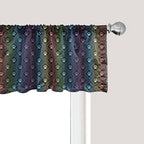 Ambesonne Dog Lover Window Valance Pack of 2, Paw Print Pattern Diamond Shaped Rhombus Shapes Design Geometric Arrangement, Rod Pocket Curtain Valances for Kitchen Bedroom, 42" X 12", Petrol Blue