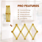 RAM-PRO Accordion Style Wood Expandable Rack Hat, Cap, Belt, Umbrella Coffee Mug Wall wooden Pegs (Set of 2)