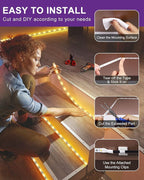 HitLights LED Strip Lights Warm White 3000K, 16.4ft High Density Tape Light, UL-Listed, 600 LEDs, 300Lm/ft, 12V Flexible Dimmable Rope Lights for Bedroom, Kitchen, Cabinet (Power Source Not Included)