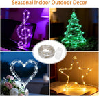 VOOKRY 12 Pack Fairy Lights Battery Operated, 30 LEDs Mini Starry String Lights 10 ft Silvery Copper Wire Lights, Works for Wedding Centerpiece, Party, Table, Christmas Decorations(Multi-Colored)
