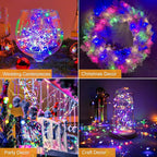 btfarm 18 Pack Fairy Lights Battery Operated [3 Modes], 7ft 20 Led Twinkle Lights String Lights Waterproof Bulk Small Mini Silver Wire for Mason Jars Vases Wedding Table Centerpiece, Multicolor