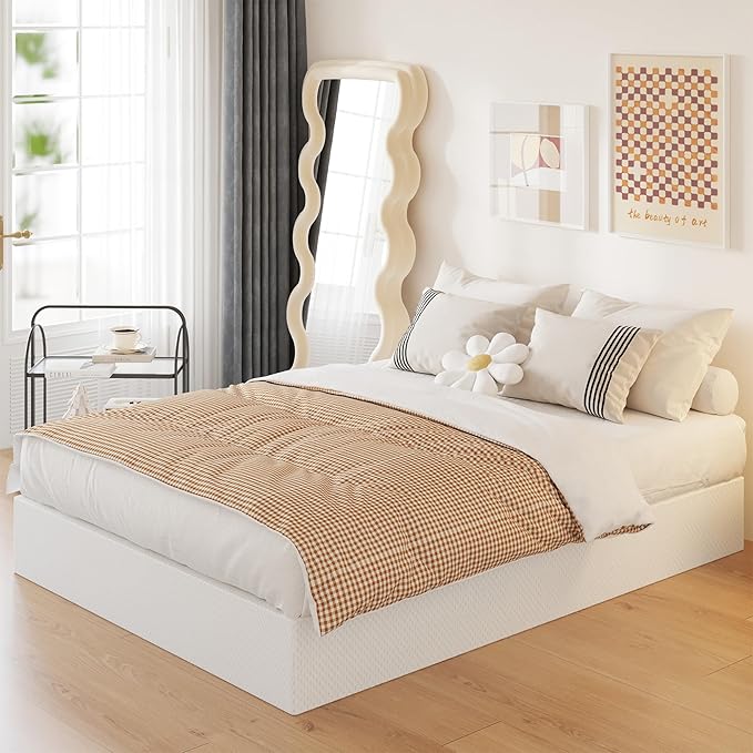 10 Inch High Profile Full Size Box Spring Heavy Duty Metal Box Spring Full Size with Fabric Cover, Sturdy Mattress Foundation, Easy Assembly, Noise Free, Black