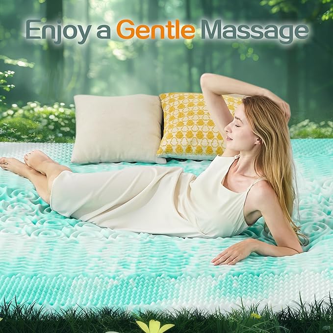 SINWEEK 2 Inch Memory Foam Mattress Topper Twin XL, Twin Extra Long Mattress Pads for College Dorm Single Bed, Pressure Relieve CertiPUR-US Certified, 39x80 Inches, Green