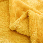 Exclusivo Mezcla Plush Fuzzy Fleece Throw Blanket, Super Soft, Fluffy and Warm Blankets for Couch, Bed, All Season Use (40x50 Inches, Mustard Yellow)