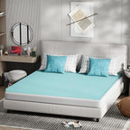 FDW | 5" King Mattress + 2" Cooling Mattress Topper | Gel Memory Foam | Medium Firm Feel | White | with Washable Cover for Cool Sleep and Pressure Relief | Bed in a Box, CertiPUR-US Certified