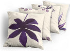 Ambesonne Botanical Throw Pillow Cushion Case Pack of 4, Minimalist Watercolor Painting Leaves Agave Branches Plant in a Pot, Modern Accent Double-Sided Digital Printing, 16", Quartz and Lavender
