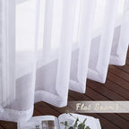 NICETOWN Sheer Curtains 63 inch Length - Grommet Living Room Curtain Panels Voile Textured Soft and Lightweight Window Treatments for Bedroom Decor, W37 x L63, 2 Pieces