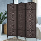 Rose Home Fashion 6 ft Tall Room Divider, Room Dividers and Folding Privacy Screens, 15.7in Privacy Screen 3 Panel Partition Temporary Wall Separation for Private, Dark Coffee