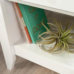 Sauder Shoal Creek Night Stand, Bedside Table, Bedroom Side Table, in Soft White finish