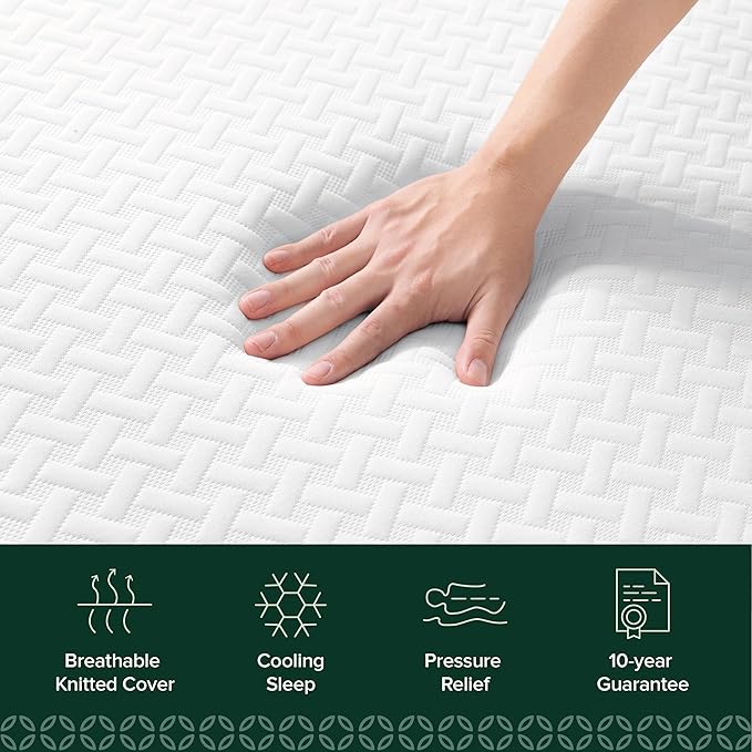 ZINUS 6 Inch Full Cooling Essential Memory Foam Mattress [NewVersion], Fiberglass Free, Medium Feel, Breathable Cooling Layers, Certified Safe Materials