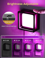 DORESshop Purple Night Light [2 Pack], Night Lights Plug Into Wall, Night Light Dusk to Dawn Sensor, LED NightLight Adjustable Brightness, Bedroom, Bathroom, Hallway, Stairs, Halloween, Party