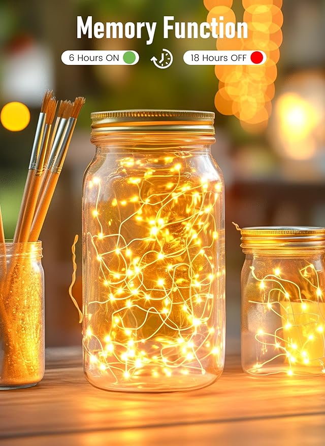 Fairy Lights with Remote, 66ft 200 LED USB Powered Twinkle Lights with Timer, Waterproof Silver Wire String Lights for Indoor Outdoor Wreath Wall Dorm Bedroom Mason Jar Christmas Tree Decoration