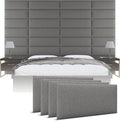 Vänt Upholstered Wall Panels - Queen/Full Size Wall Mounted Headboards - Boucle Grey - Set of 4 Panels (Each Individual Panel 30"x11.5")