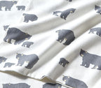 Eddie Bauer - Twin Sheets, Cotton Flannel Bedding Set, Brushed for Extra Softness, Cozy Home Decor (Bear Family)