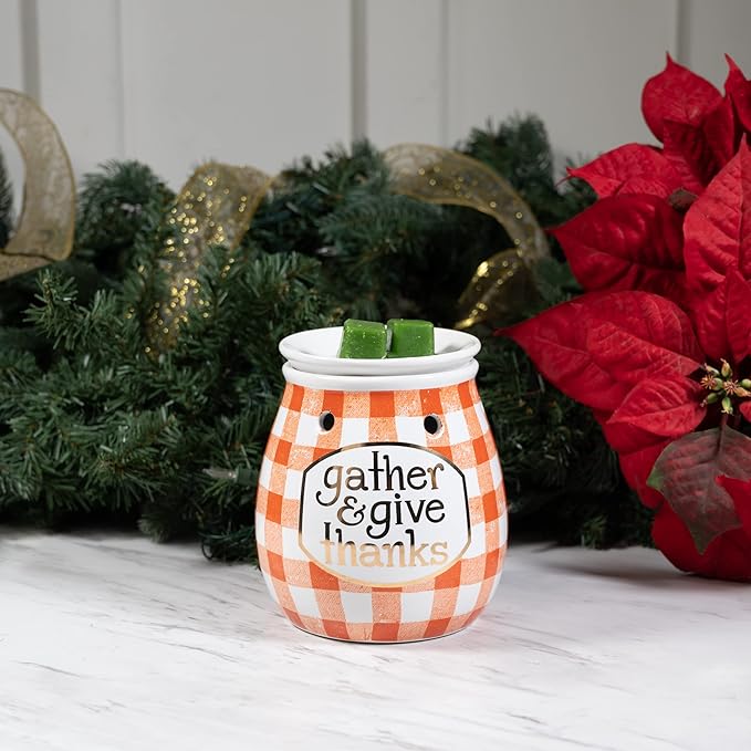 Scentsationals Wax Melt Warmer, Wax Warmer for Scented Wax Melts - Autumn Collection Gather Warmer - Candle Wax Melter for Fragrance Cubes and Tarts