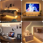 PAUTIX COB LED Strip Light 5V USB 9.84ft/3m 640LEDs 1200lm Dimmable LED Strip Light 3000K Warm White CRI90+ USB TV Backlight,Flexible Under Cabinet Tape Light for Bedroom,Kitchen,Home DIY Lighting