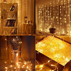 2 Pack 36ft 100 LED Battery Operated String Lights with Remote Timer Waterproof 8 Modes String Lights for Bedroom, Garden, Easter, Party, Christmas Indoor and Outdoor Decorations -Warm White