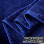 Polar Fleece Throw Blankets Travel Size for The Bed Extra Soft Brush Fabric Super Warm Sofa Throw Blanket 50" x 61"(Royal Blue Travel)