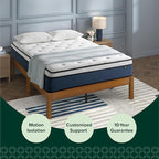 ZINUS 10 Inch Comfort Support Hybrid Mattress [New Version], Full, Fiberglass Free, Medium Plush, Motion Isolation, Certified Safe Foams & Fabric, Mattress in A Box
