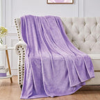 Walensee Fleece Blanket Plush Throw Fuzzy Lightweight (Twin Size 60x80 Lavender) Super Soft Microfiber Flannel Blankets for Couch, Bed, Sofa Ultra Luxurious Warm and Cozy for All Seasons