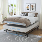 Queen Box Spring - 7 Inch High Profile Box Spring for Queen Bed, Sturdy Metal Frame Mattress Foundation, Easy Assembly, Quiet & Noise-Free