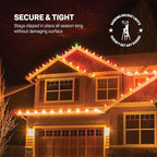 SEWANTA Christmas Light Clips - Set of 200 Mini Clips for Gutters and Shingles - Hanging Outdoor Lights - USA Made - No Tools Required