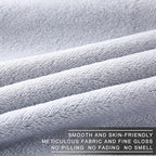 Polar Fleece Blankets King Size for The Bed Extra Soft Brush Fabric Super Warm Bed Blanket Lightweight Couch Blanket 90" x 108"(Light Gray King)
