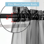 OWENIE Black Sheer Curtains, Sheer Curtains 63 inch Length 2 Panels Set, Rod Pocket Voile Fimly Sheer Drapes for Living Room/Bedroom, 2pcs, Each 42" W x 63" L, Black